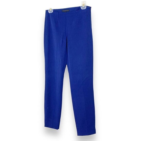 Theory Belisa Basis Ankle Length Twill Pant Modern Minimal Royal Blue Women’s 0 - Picture 3 of 13